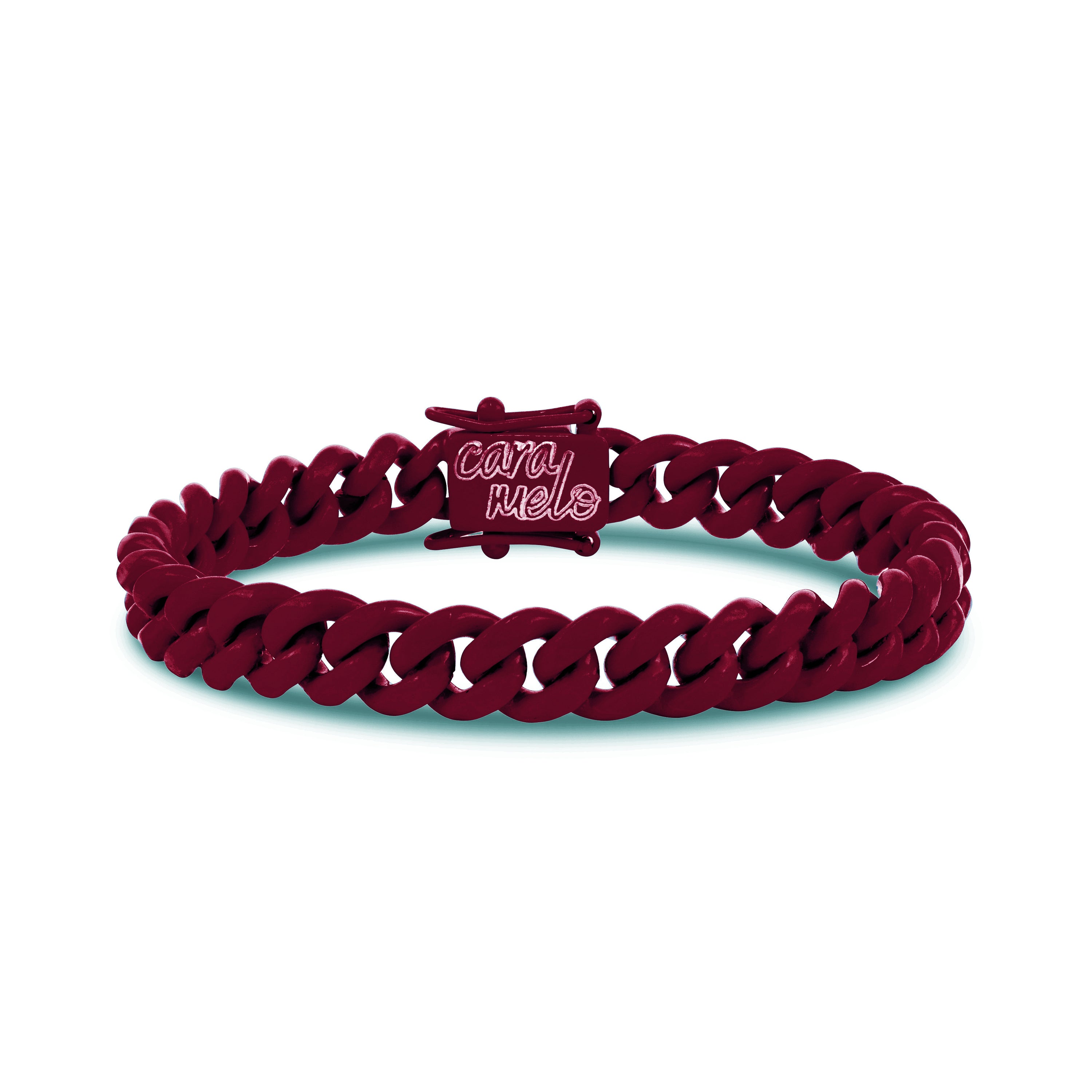 Merlot_Red_Cuban_Link_Bracelet_10mm_Wide_Custom_High_Quality_Fashion_Designer_Bracelets_CARAMELO_CHAINS